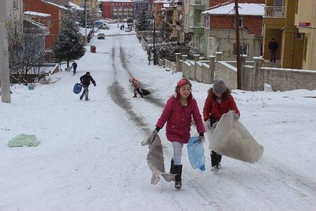 Çocukların Kızak Keyfi