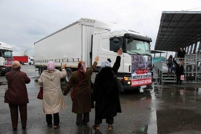 Samsun’dan Halep’e 33 Tır Yardım Gönderildi