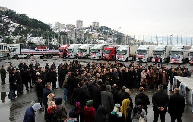 Samsun’dan Halep’e 33 Tır Yardım Gönderildi