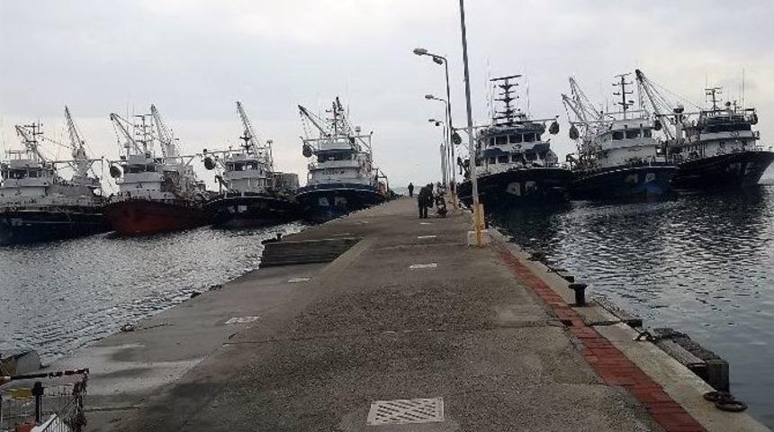 Balık&ccedil;ı Gemileri Poyraz Nedeniyle Edremit&rsquo;e Demirledi.