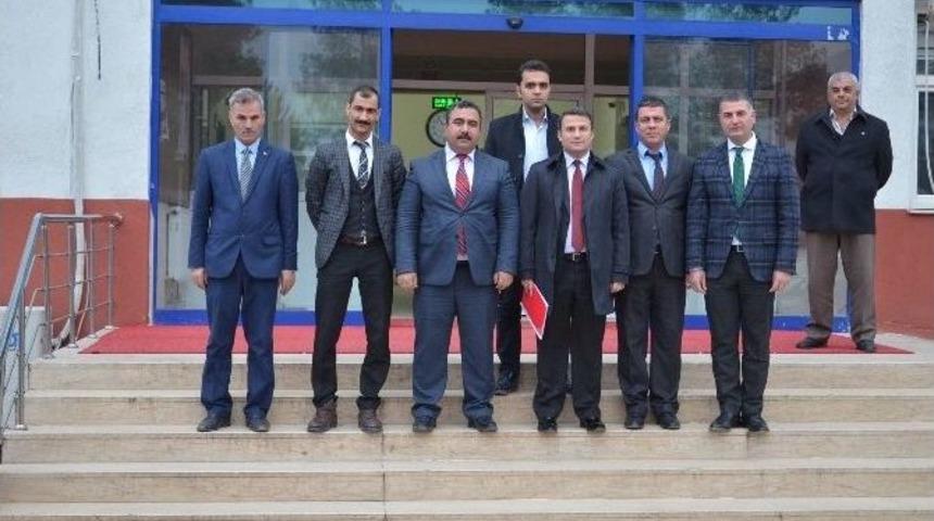 Viranşehir Kaymakam &Ccedil;imşit&rsquo;ten İl&ccedil;e Milli Eğitim M&uuml;d&uuml;r&uuml; Ateş&rsquo;e Ziyaret