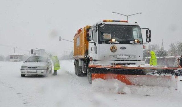 Denizli de Kış, Muğla Ve Antalya Yollarında Trafiği Felç Etti 3