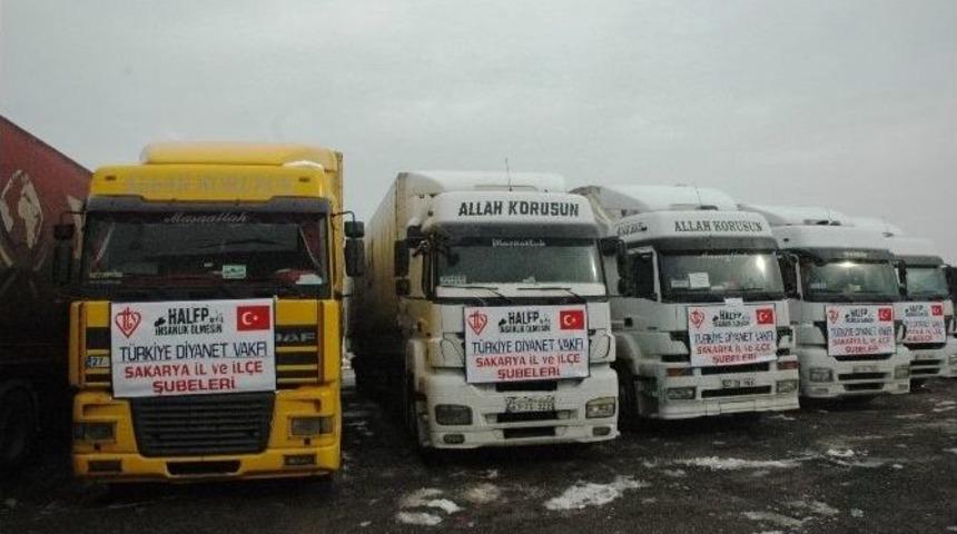 Sakarya&rsquo;dan Halep&rsquo;e 12 Tır Yardım Malzemesi G&ouml;nderildi
