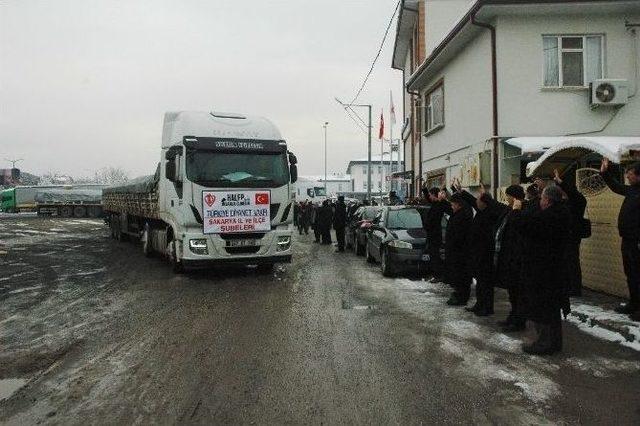 Sakarya&rsquo;dan Halep&rsquo;e 12 Tır Yardım Malzemesi G&ouml;nderildi 3
