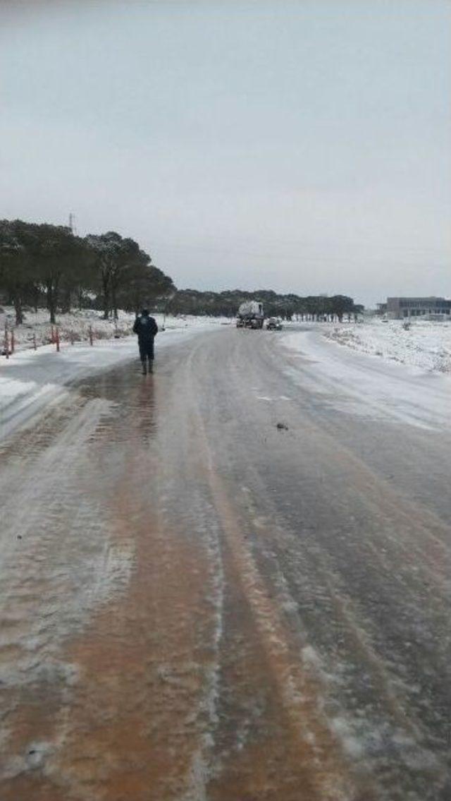 Ayvalık’ta Hummalı Kar Temizliği Yeniden Başladı