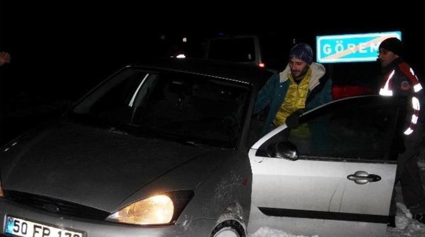 Nevşehir-g&ouml;reme Yolu Buzlanmadan Dolayı Kapandı