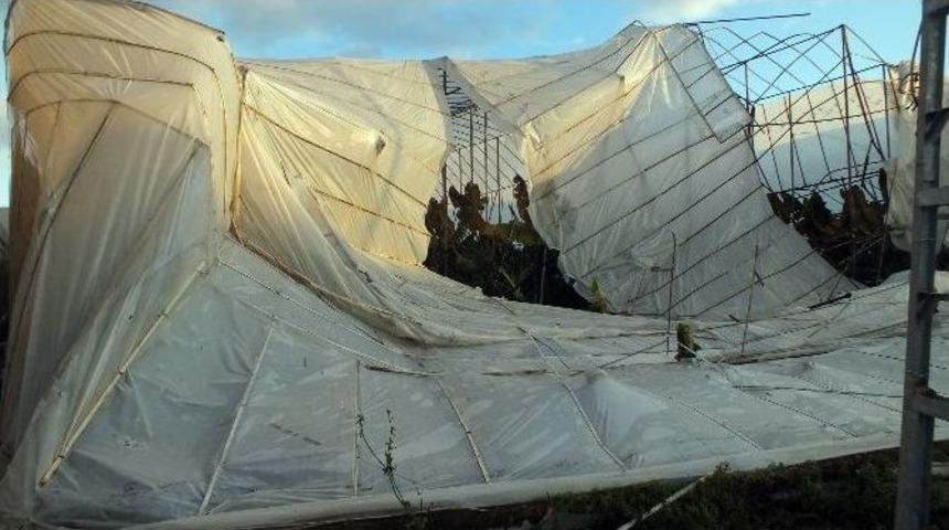 Anamur&rsquo;da Seraları Hortum Vurdu