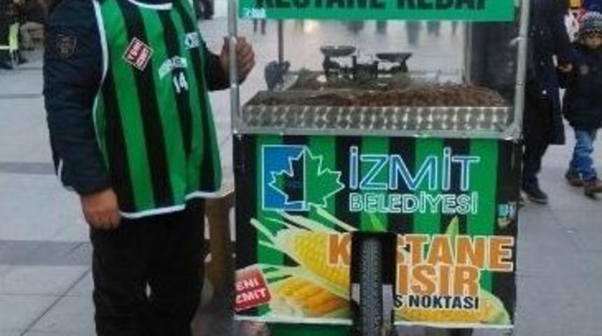 İzmit&rsquo;te Kestanecilere Kocaelispor Rengi