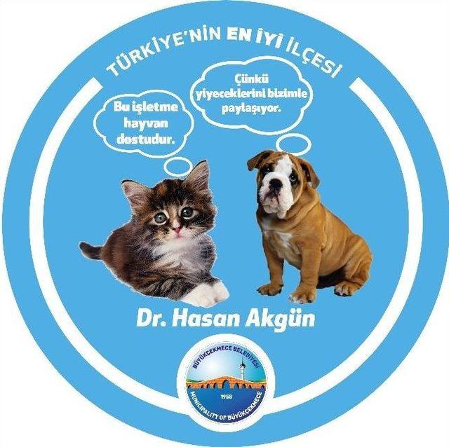 Büyükçekmece Esnafına ’hayvan Dostu’ Sticker