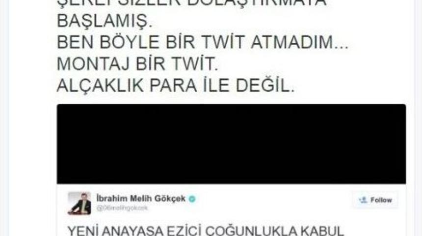 G&ouml;k&ccedil;ek&rsquo;ten &ldquo;tweet&rdquo; Tepkisi