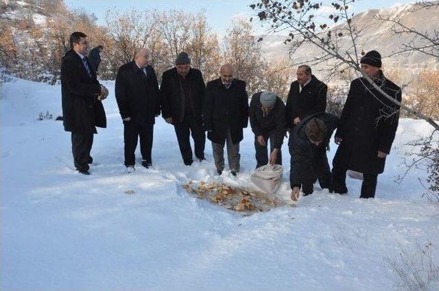 Bayat Belediyesi&rsquo;nden Doğaya Yem 1