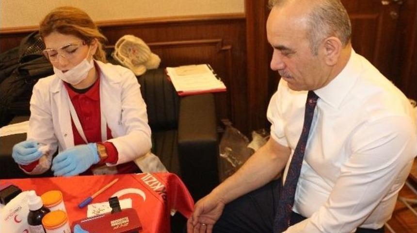 Başkan Tekintaş&rsquo;tan Kan Bağışına Destek