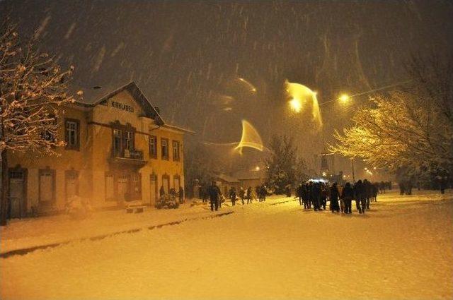 Kırklarelililer Kar Keyfini Festival Alanında Yaşadı