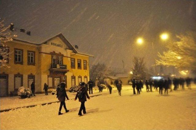 Kırklarelililer Kar Keyfini Festival Alanında Yaşadı