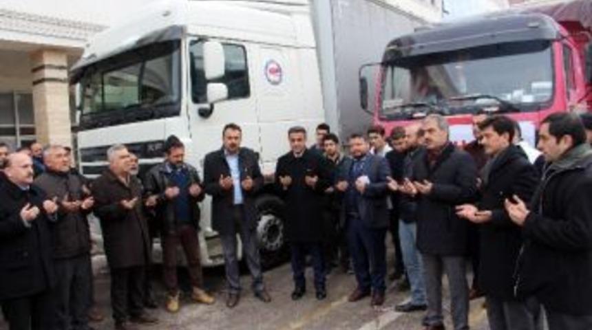 &Ccedil;ankırı&rsquo;dan Halep&rsquo;e 2 Tırlık Yardım Malzemesi