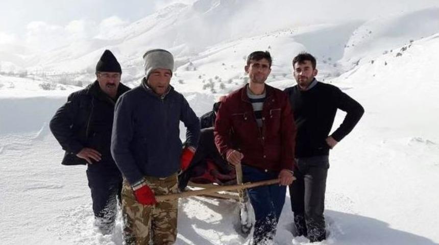 Kahramanmaraş&rsquo;ta Kızakla Hasta Nakli