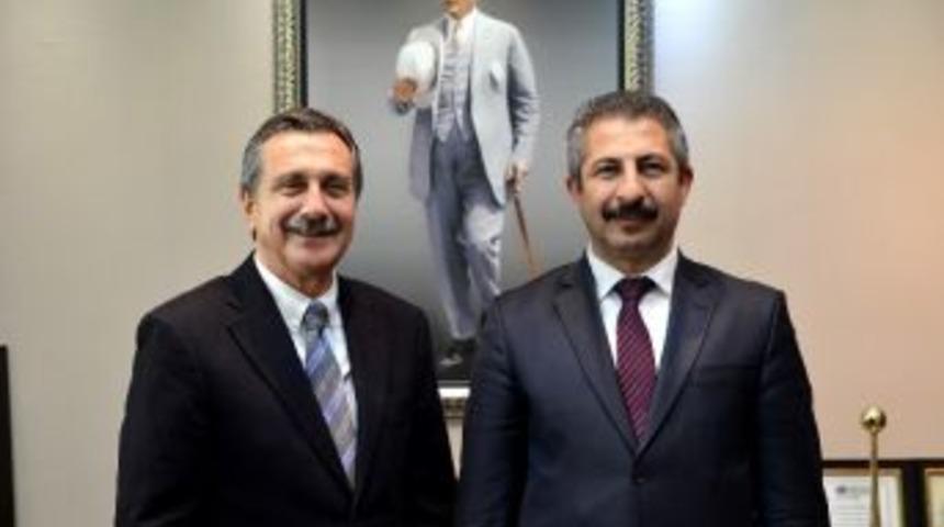 İl Emniyet M&uuml;d&uuml;r&uuml; Din&ccedil;&rsquo;ten Başkan Ata&ccedil;&rsquo;a Ziyaret