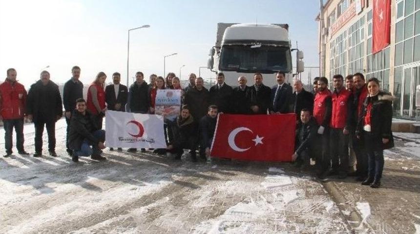 Elazığ&rsquo;dan Halep&rsquo;e 2 Tır Yardım