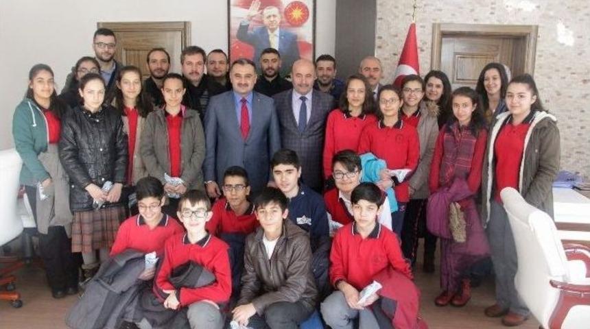 Teog&rsquo;da Başarılı Olan &Ouml;ğrencilerden Başkan Cabbar&rsquo;a Ziyaret