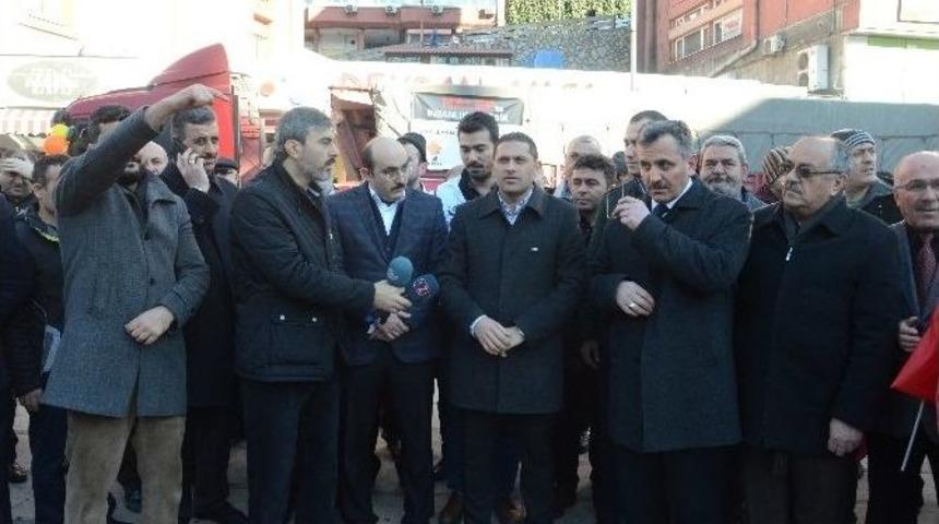 Ak Parti Ve Hayrat Vakfı Tarafından Halep&rsquo;e Yardım Tırları G&ouml;nderildi