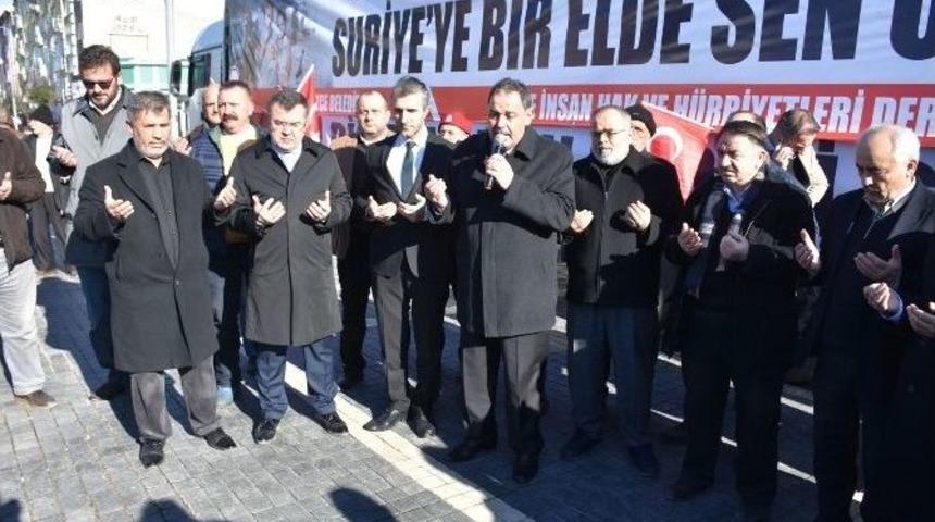 Halep&rsquo;e Yardım Konvoyu Yola &Ccedil;ıktı