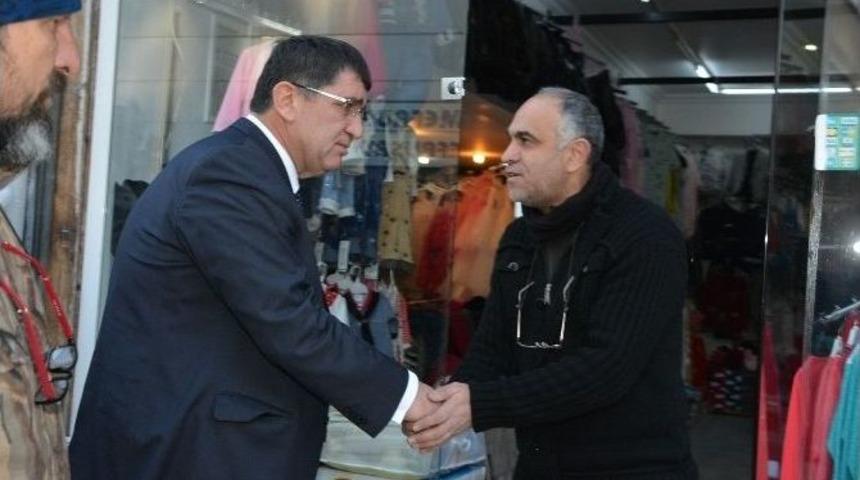 Aesob Başkanı Dere, Fırtına Mağduru Esnafı Ziyaret Etti