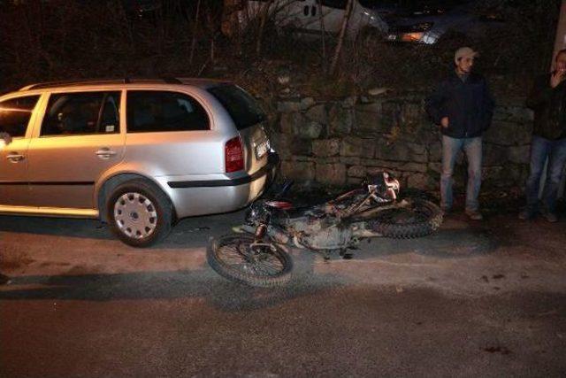 Yaşlı Kadına Çarpan Motosiklet Sürücüsü Gözyaşlarını Tutamadı