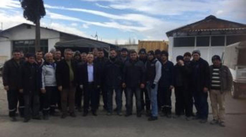 Başkan Kayda, Şantiyede İş&ccedil;ilerle Buluştu