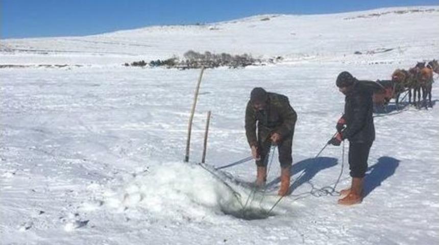 Vali Doğan, &Ccedil;ıldır G&ouml;l&uuml;&rsquo;nde Atlı Kızakla Gezdi