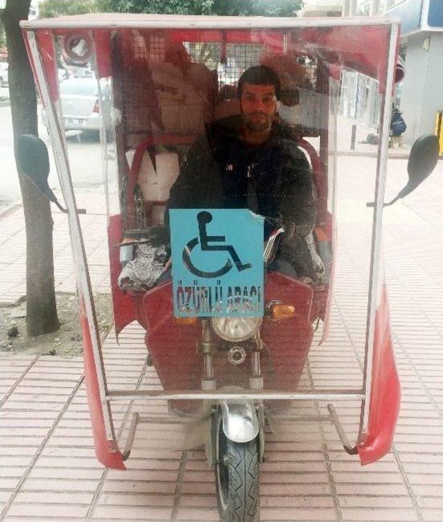 Ehliyetsiz Elektrikli Bisiklet Kullanan Engelliye 2 Bin Lira Trafik Cezası Kesildi