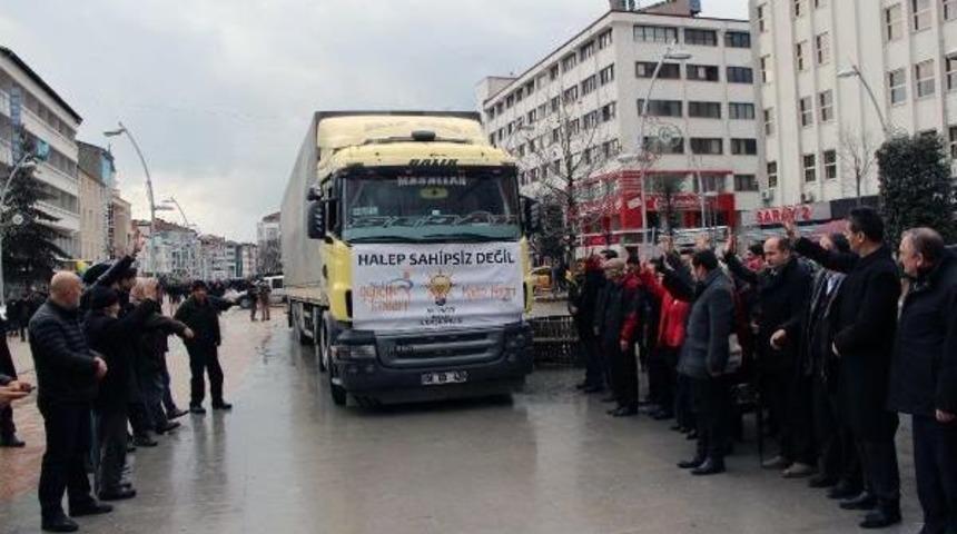 Bolu'dan Halep'e Insani Yardım Malzemesi