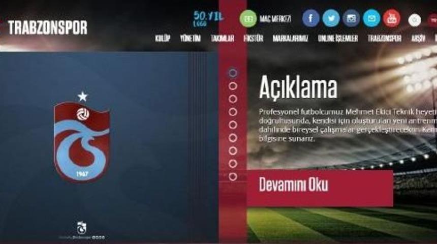Trabzonspor&rsquo;Dan Mehmet Ekici A&ccedil;ıklaması