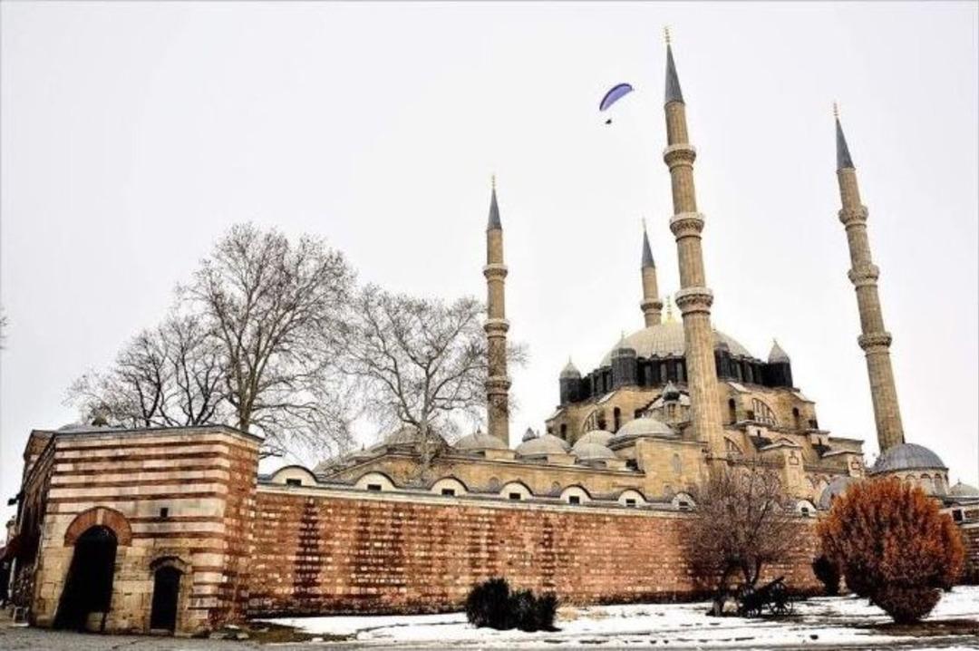 Havadan Karlı Ve Buzlu Edirne