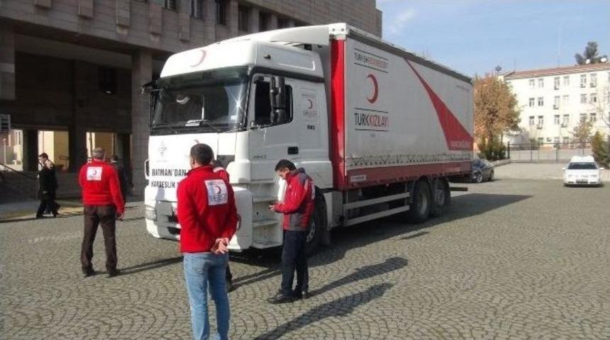 Batman&rsquo;dan Halep&rsquo;e 3. Yardım Tırı Yola &Ccedil;ıktı
