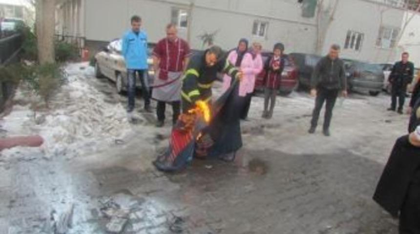 Aksaray İtfaiyesinden Yangına M&uuml;dahale Eğitimi