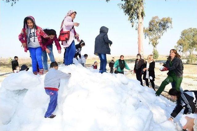 Engelli Çocuklar Adana’da Karla Buluştu 1