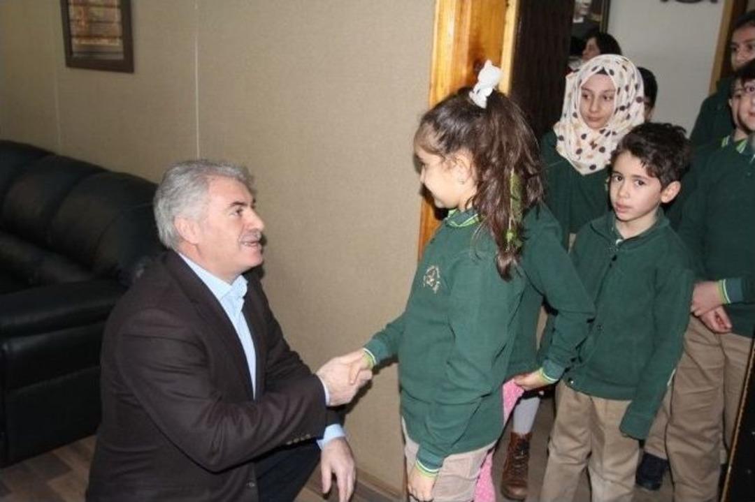 Dede Korkut Kolejinden Başkan Memiş&rsquo;e Ziyaret