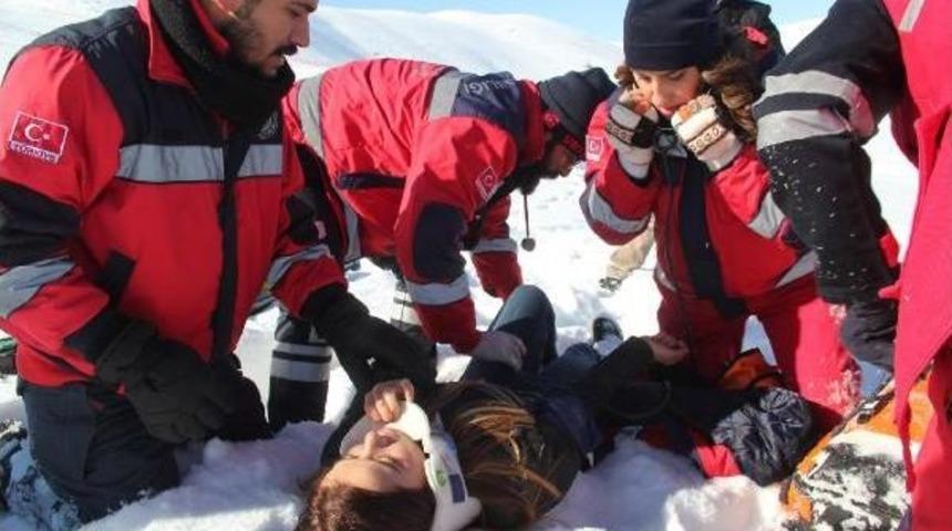 Bing&ouml;l'de Kurtarma Tatbikatında Kaza: 1 Yaralı