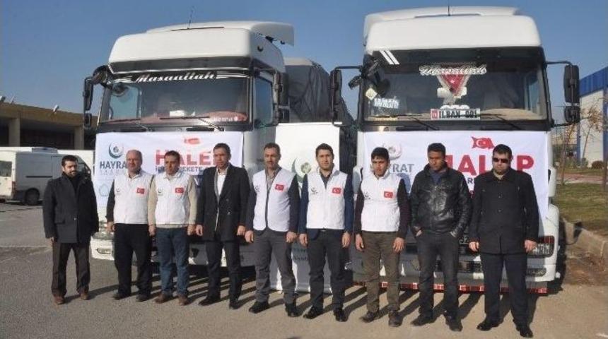 Şanlıurfa&rsquo;dan Halep&rsquo;e Bin 152 Yardım Tırı G&ouml;nderildi