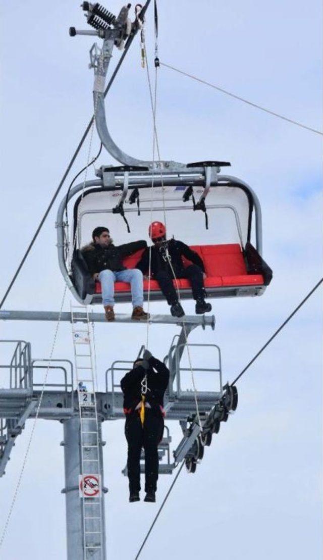 Kayak Merkezinde G&uuml;venlik Tatbikatı 1