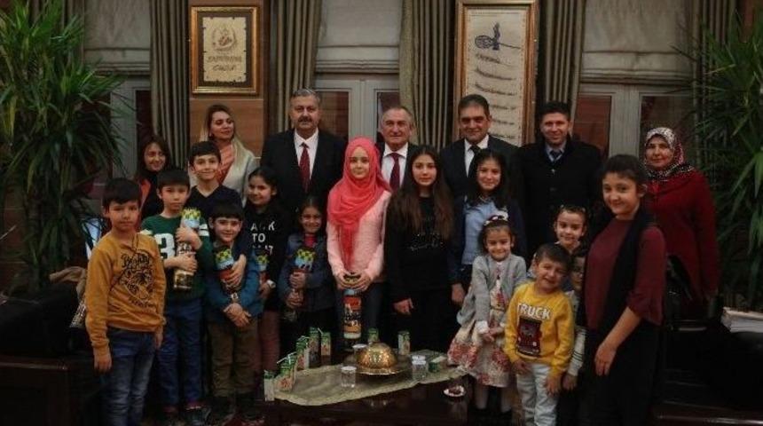 Sevgi Evleri&rsquo;nde Kalan &Ccedil;ocuklardan Başkan Yılmaz&rsquo;a Ziyaret