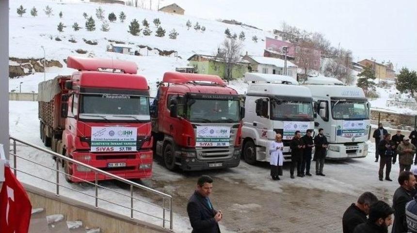 Sivas&rsquo;tan Halep&rsquo;e 6 Tır Yardım