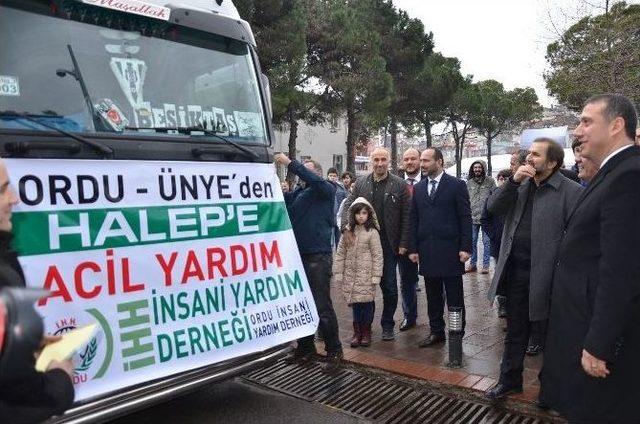 Ünye’den Halep’e 25 Ton Un