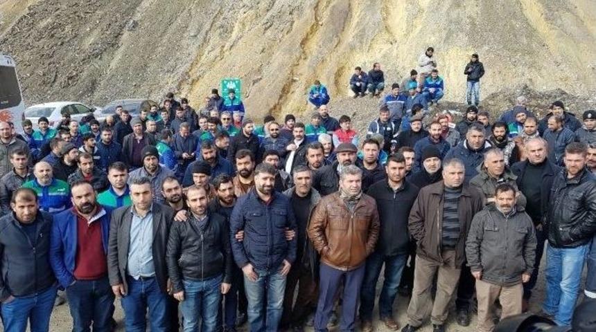 Şirvan&rsquo;da Maden İş&ccedil;ileri Eylem Yaptı