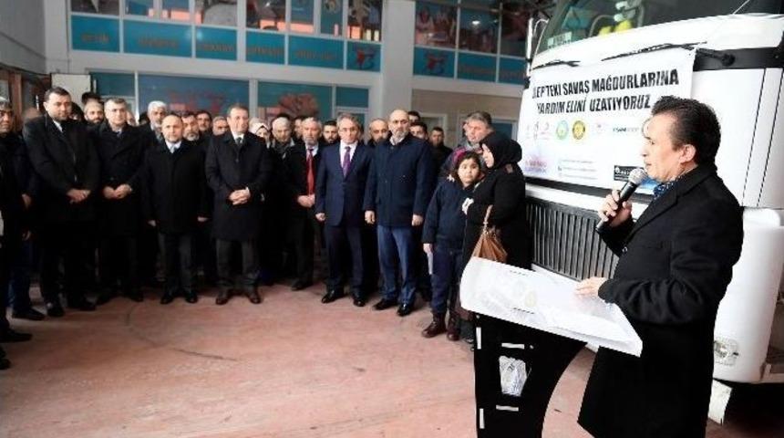 Tuzla Belediyesinden Halep&rsquo;e 6 Tır Yardım Malzemesi G&ouml;nderdi