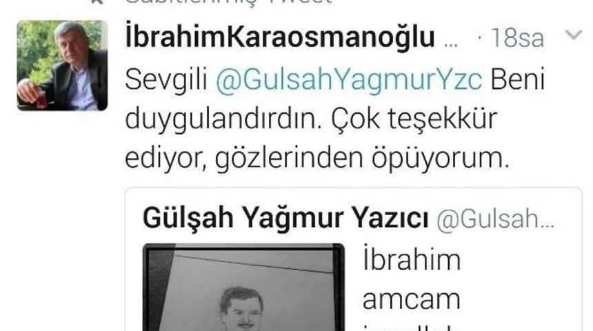 Engelli G&uuml;lşah, Başkan Karaosmanoğlu&rsquo;nu Resmetti