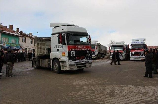 &Ccedil;andır&rsquo;dan Halep&rsquo;e 5 Tır Yardım Malzemesi G&ouml;nderildi 1