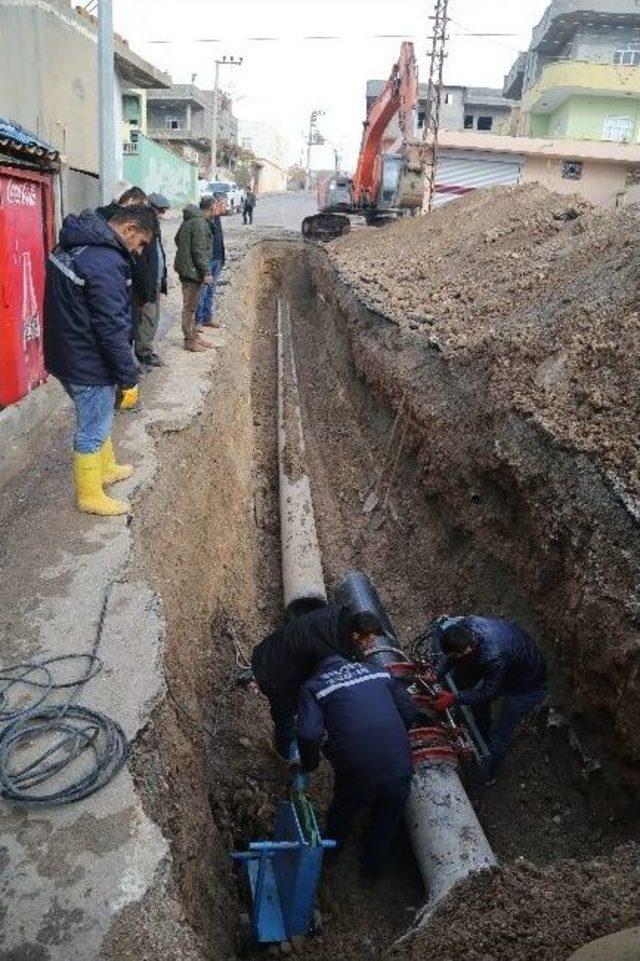 Silopi’ye Yeni Su Boruları Döşendi