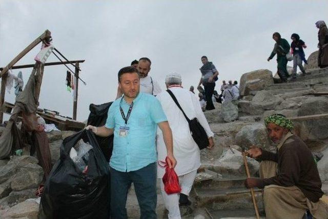 D&uuml;zceli Umrecilerden Nur Dağı&rsquo;nda Temizlik Seferberliği 2