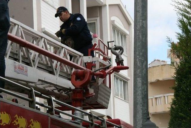 Beslenmek İçin Girdiği Otelden İtfaiye Yardımıyla Çıktı